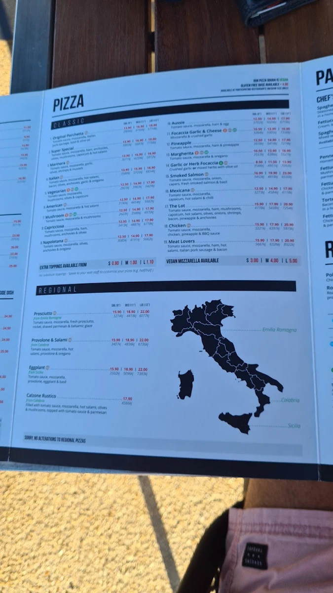 Menu, La Porchetta | Best Italian Restaurant in Hastings