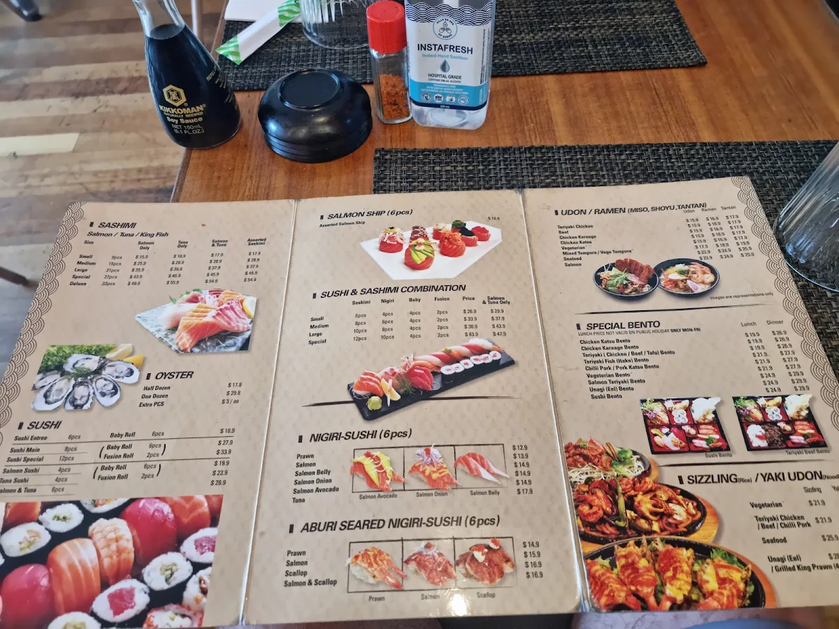 Menu, Konnichiwa Sushi Bar