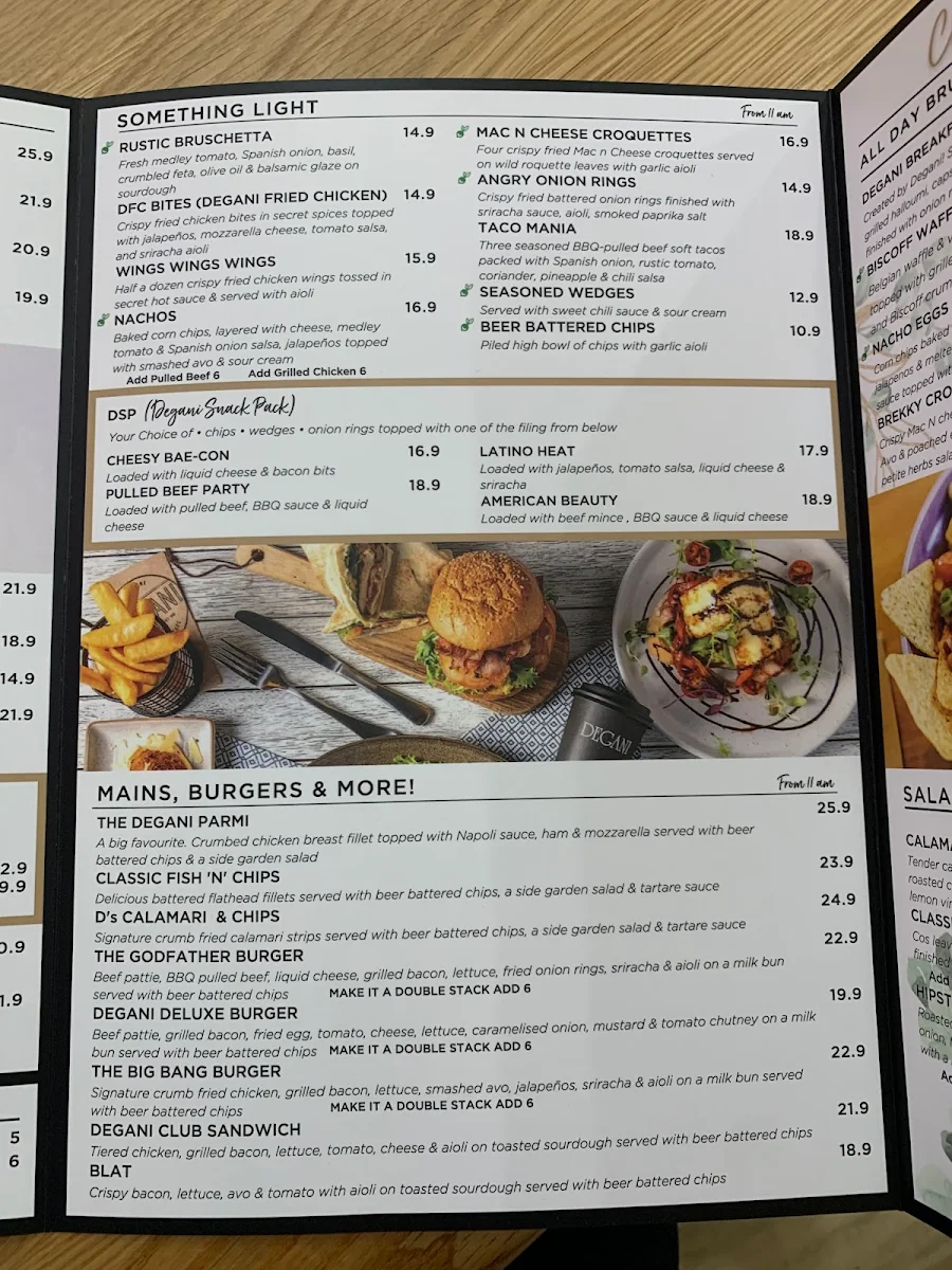 Menu, Degani Forest Hill