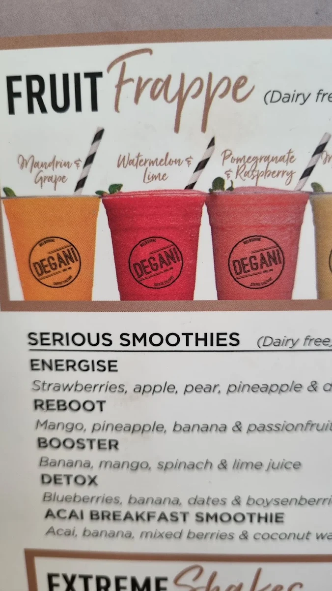 Menu, Degani Forest Hill