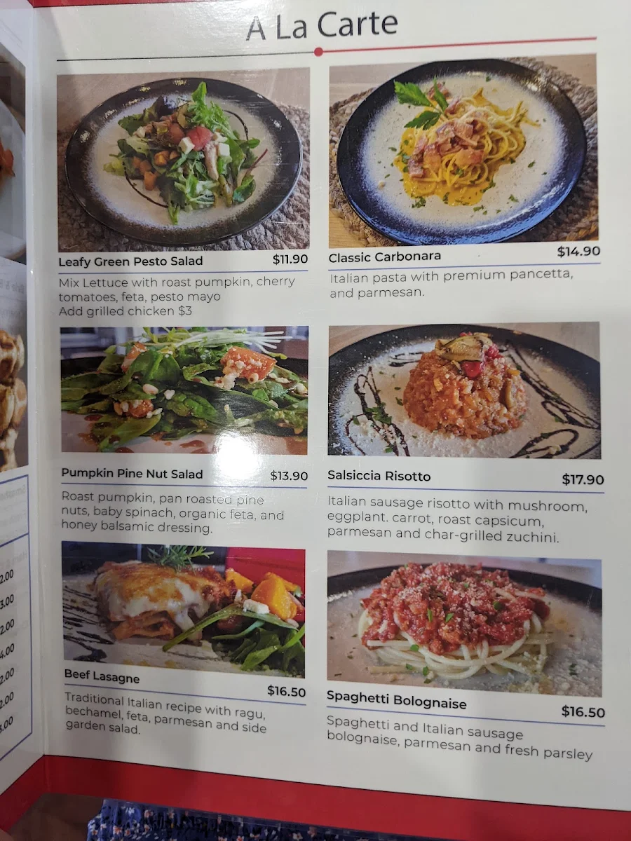 Menu, Koffeez