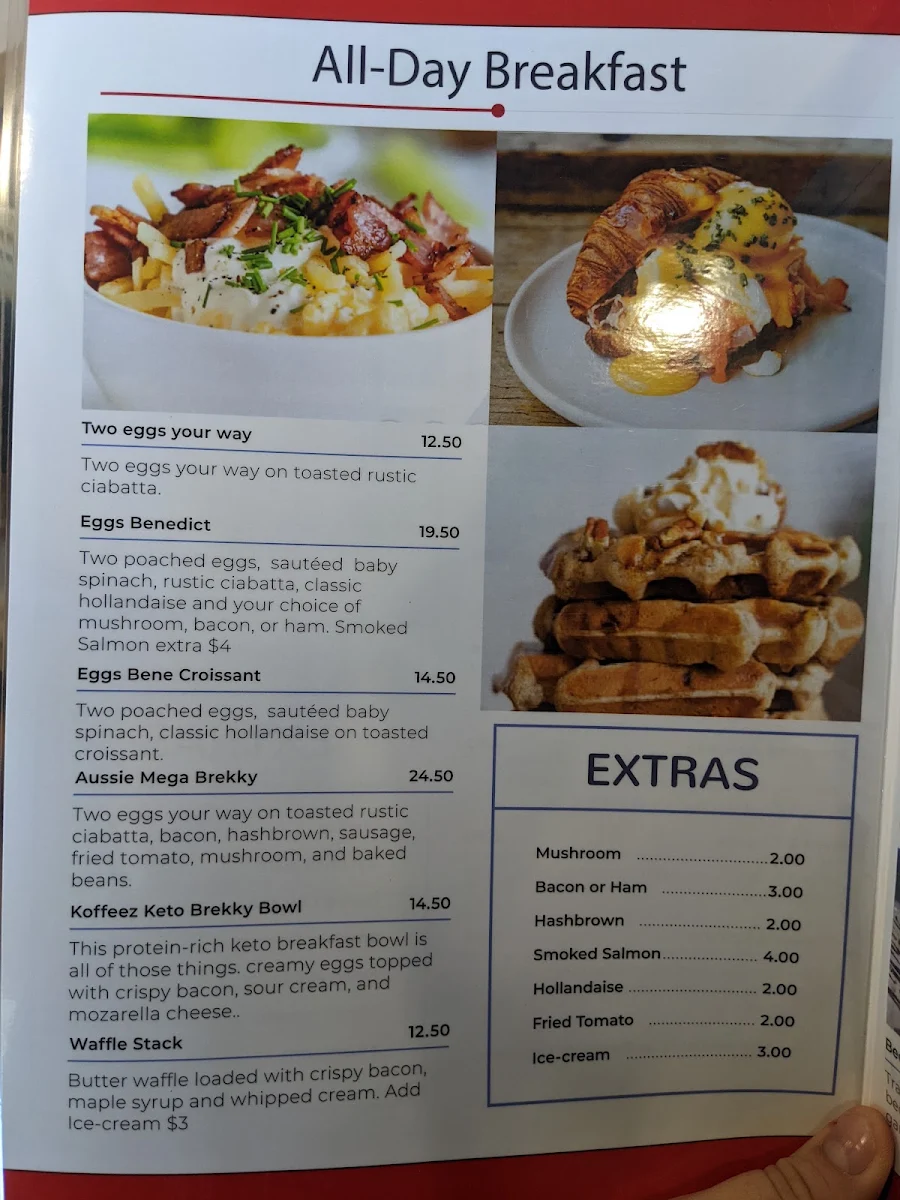 Menu, Koffeez