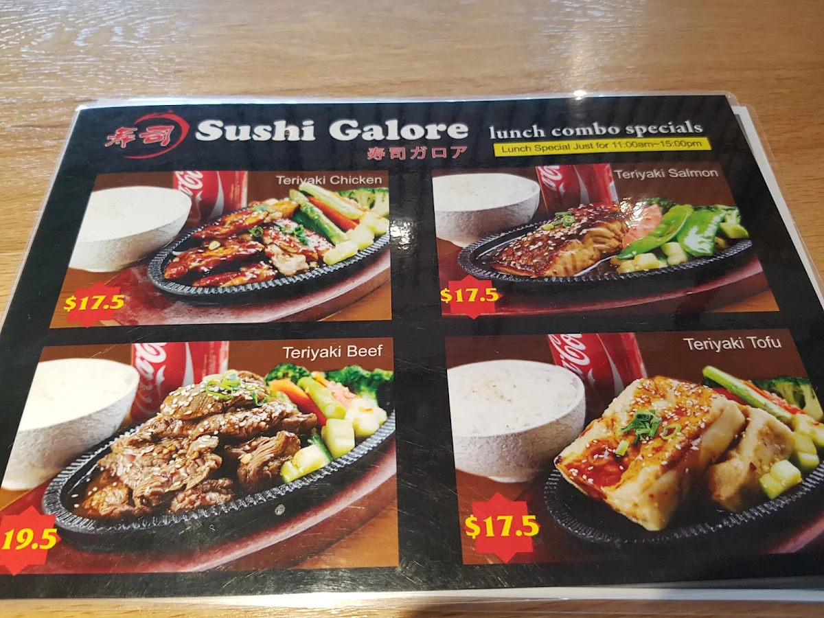 Menu, Sushi Galore