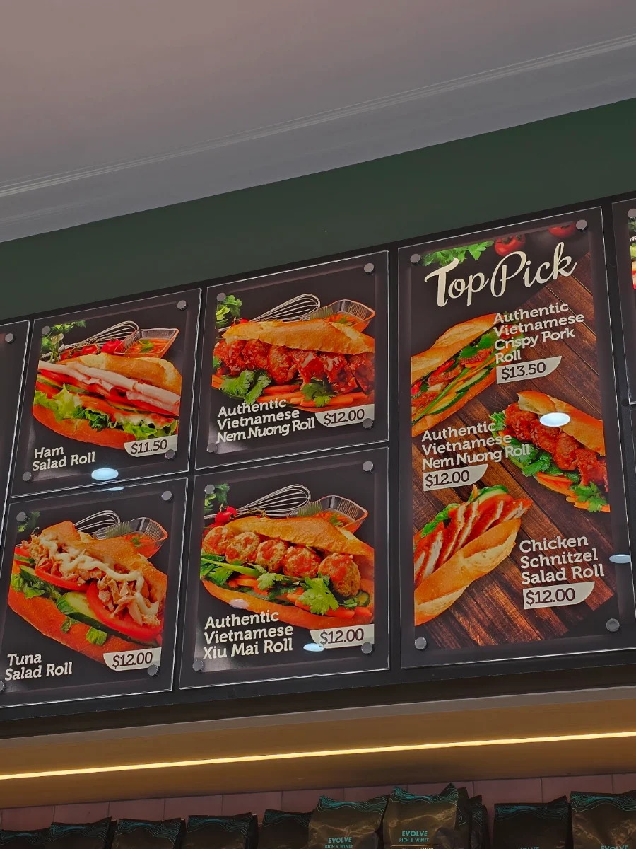 Menu, Amie Bakery Cafe Victoria Street