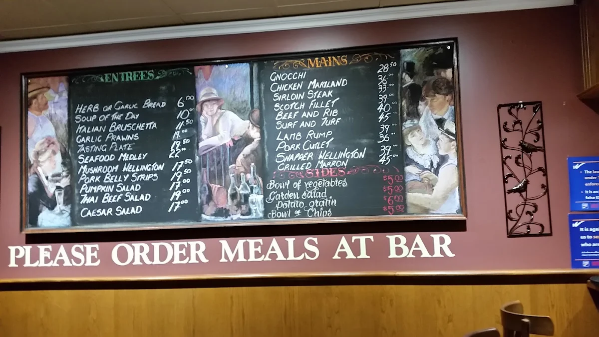 Menu, The Denmark Hotel | Bar & Bistro
