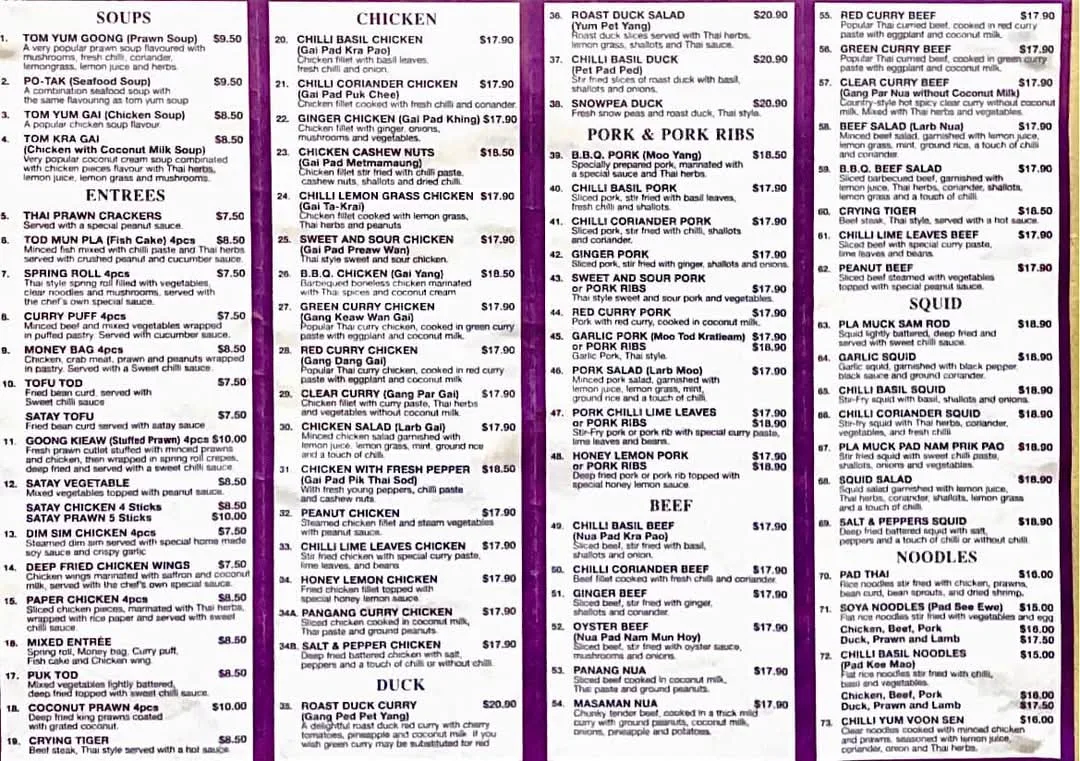 Menu, Jack & Royal
