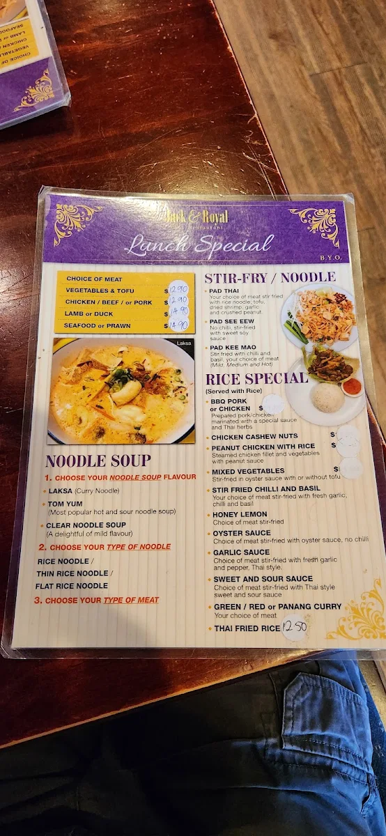 Menu, Jack & Royal