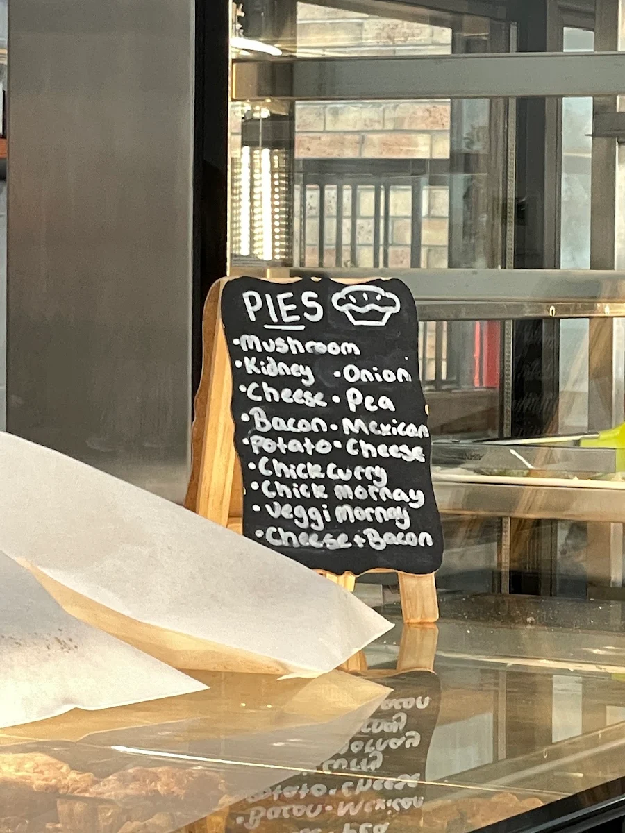 Menu, Foxy's Bakery