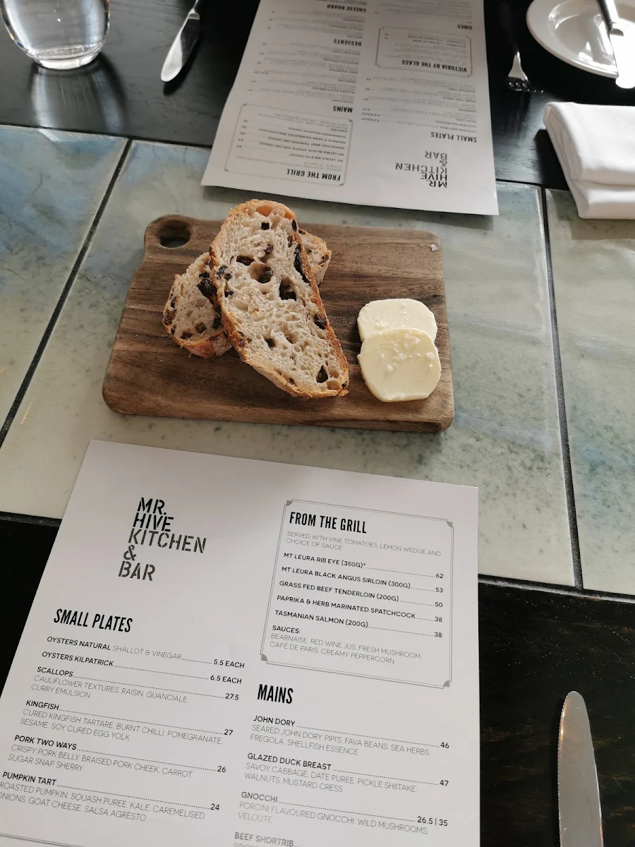 Menu, Mr. Hive Kitchen & Bar