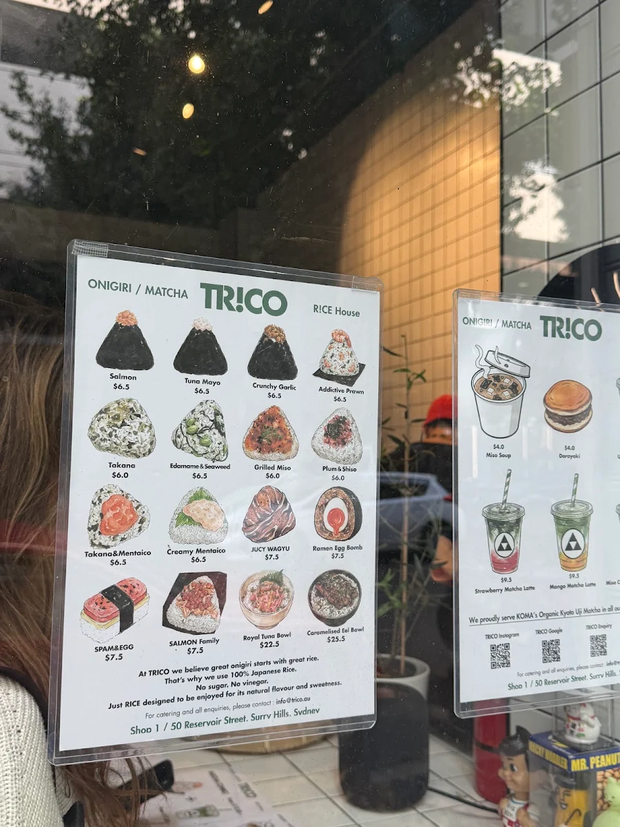 Menu, TRICO