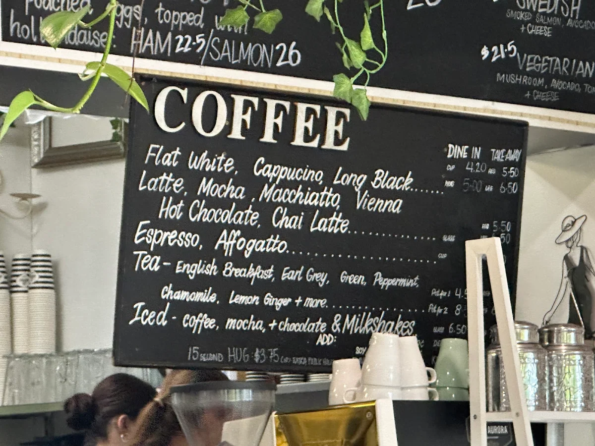 Menu, The Coffee Hut