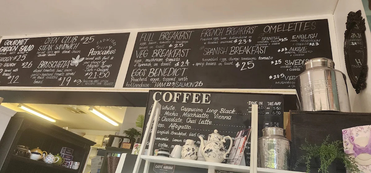 Menu, The Coffee Hut