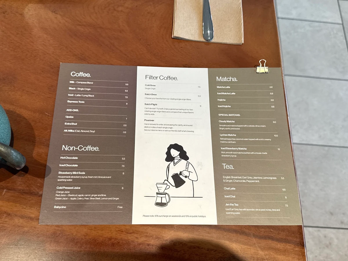 Menu, Haven Coffee - Green Square