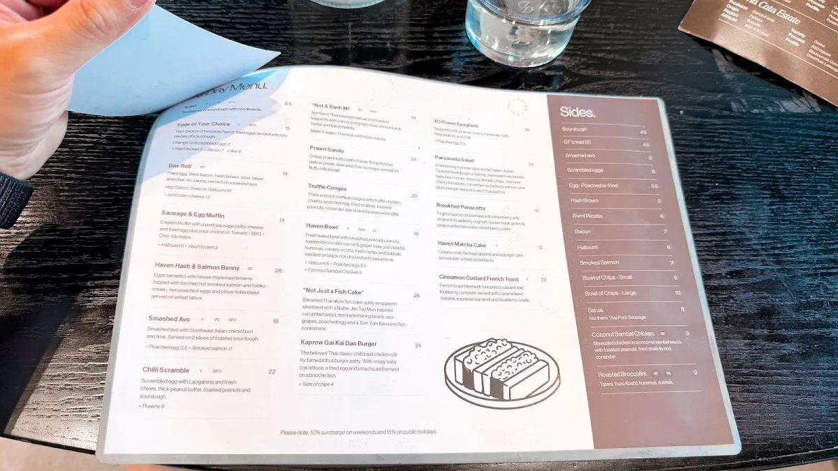 Menu, Haven Coffee - Green Square
