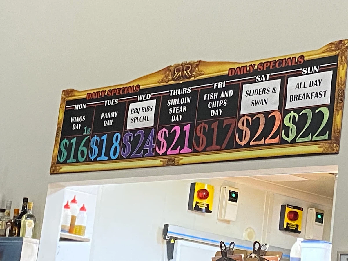 Menu, The Russell Inn Bar & Restaurant