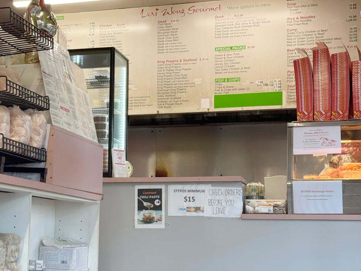 Menu, Lai Wong Gourmet