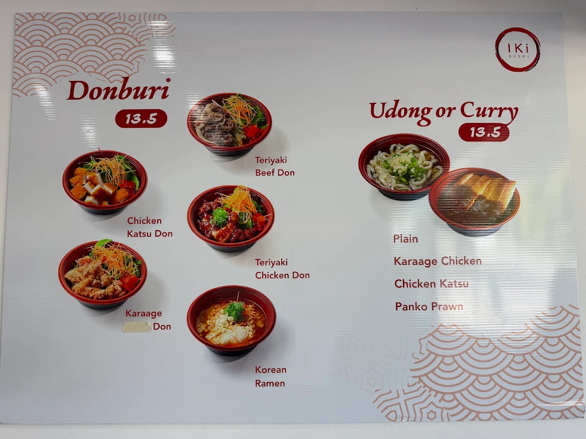 Menu, IKI SUSHI - Murarrie