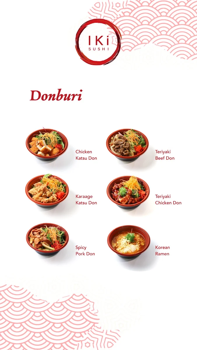 Menu, IKI SUSHI - Murarrie