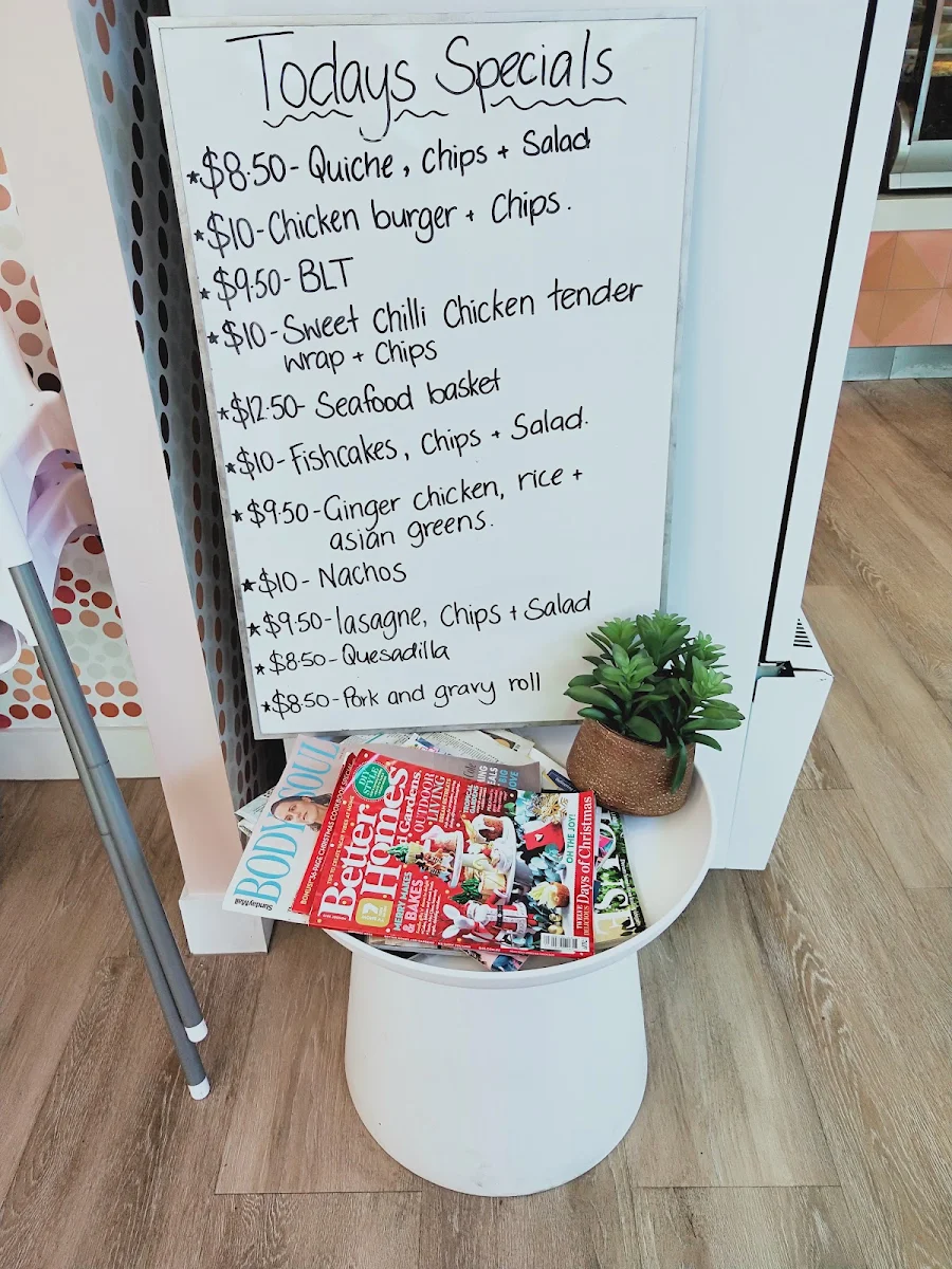 Menu, Rise Cafe