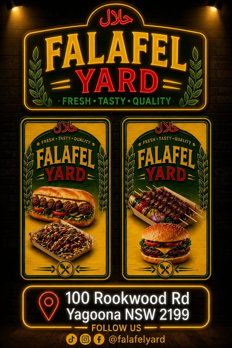 Menu, Falafel Yard