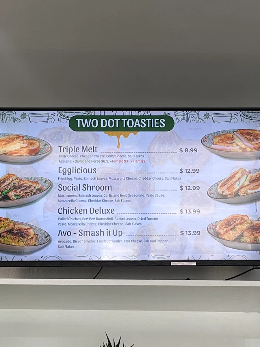 Menu, Two Dot Social