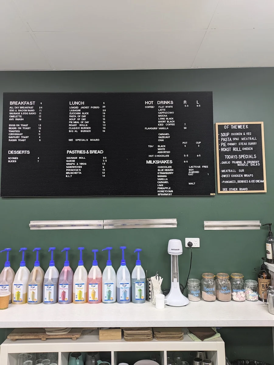 Menu, Alanavee's Cafe