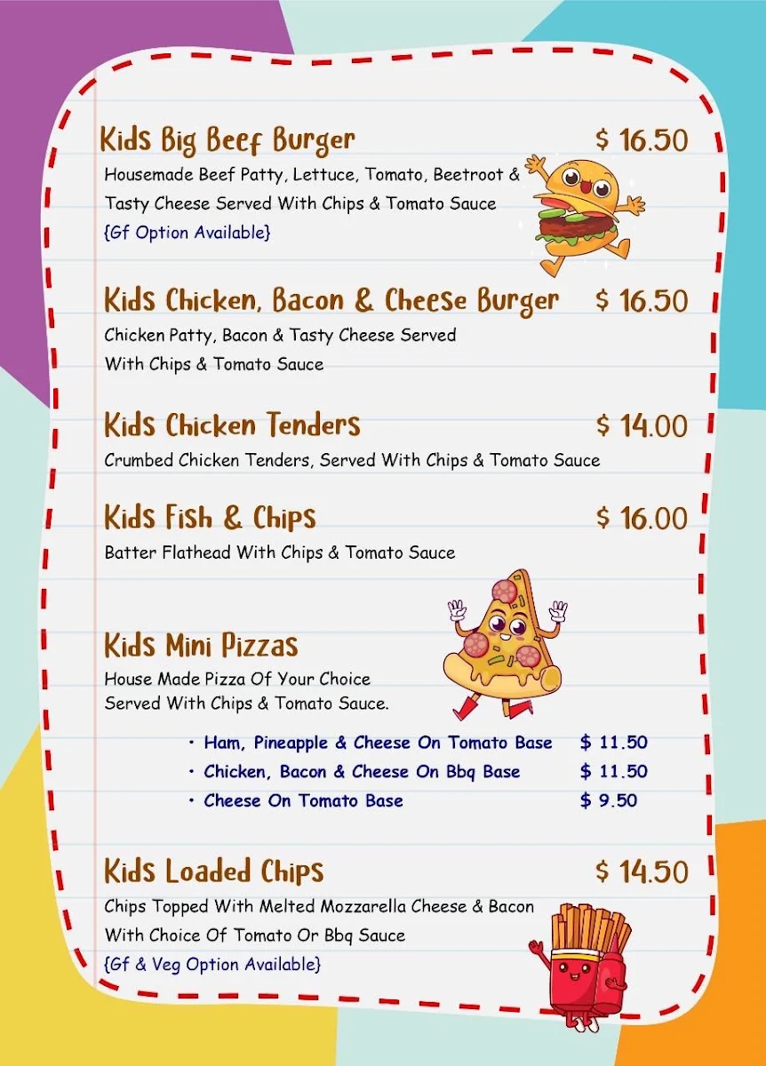 Menu, Urban vibes cafe & restaurant
