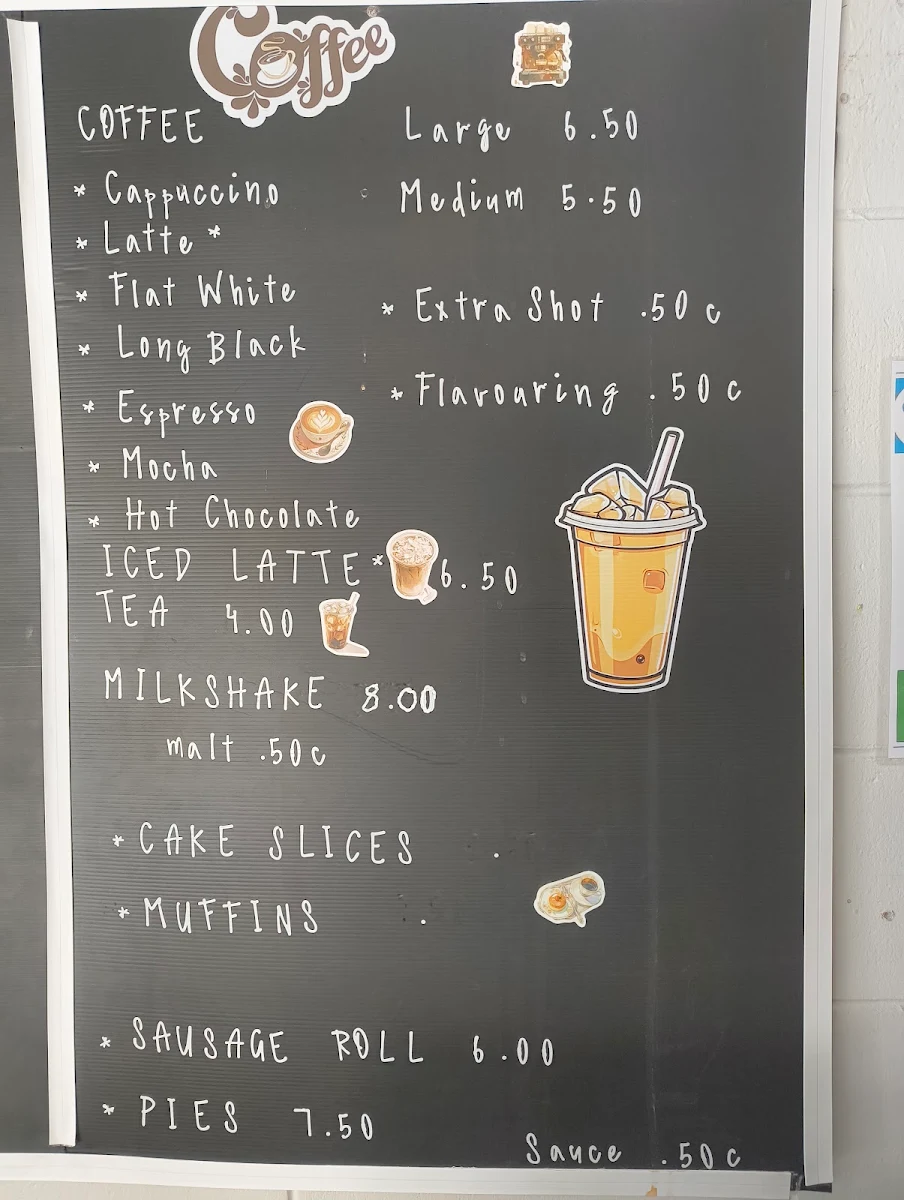 Menu, Dingo Beach Store