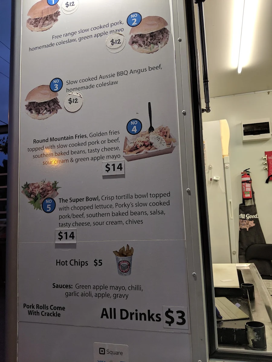 Menu, Mr Henderson