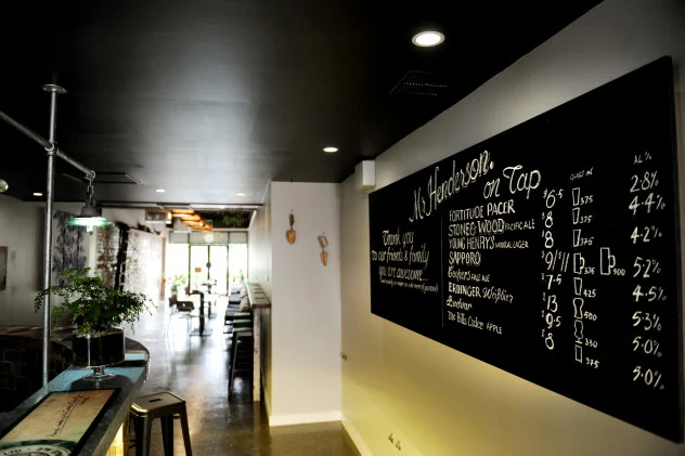 Menu, Mr Henderson