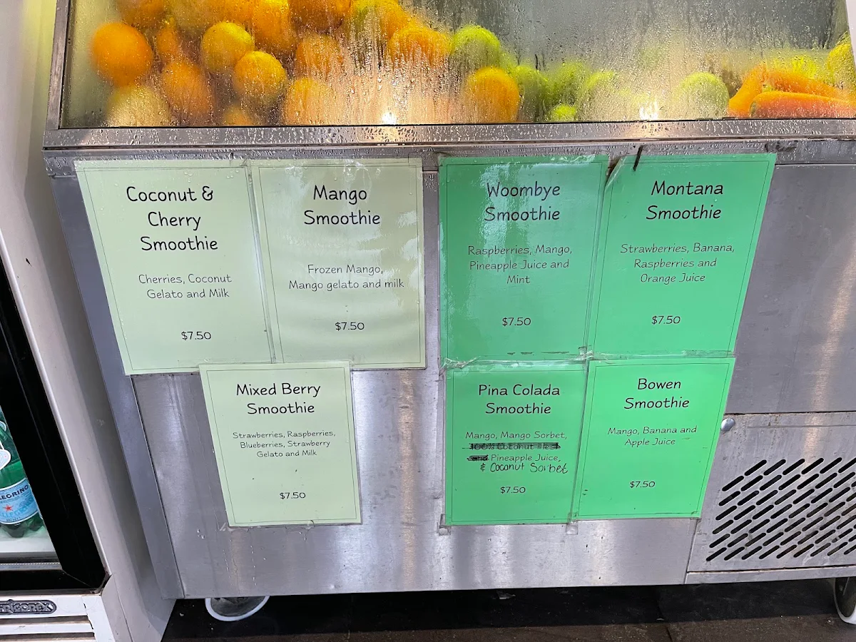 Menu, Tastebuds at the Hills