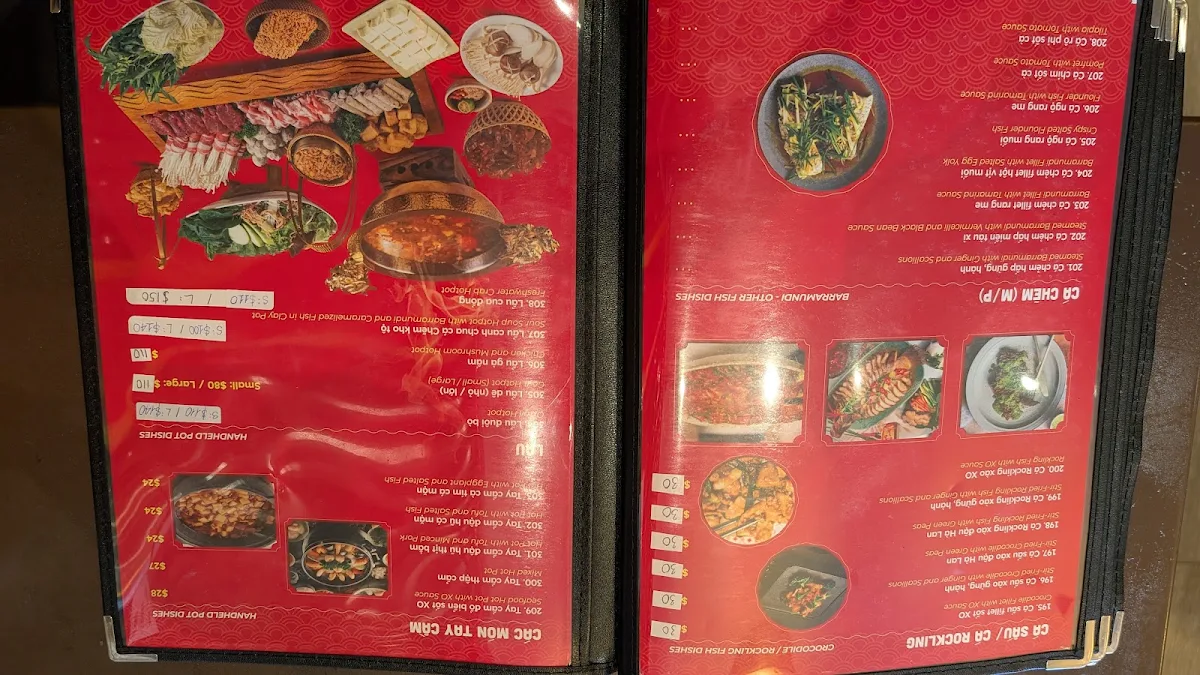 Menu, Thao Kim Restaurant