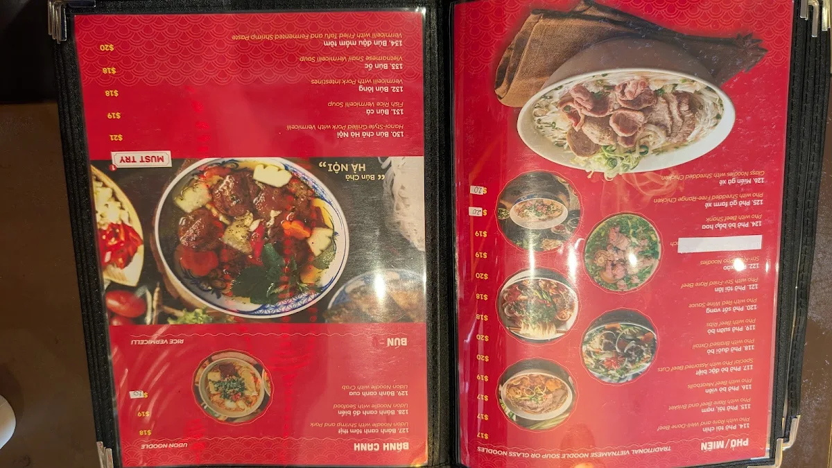 Menu, Thao Kim Restaurant