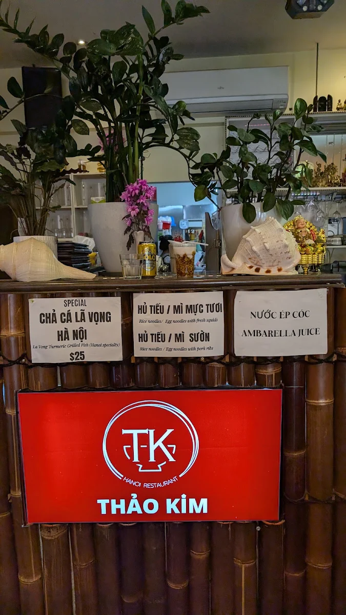 Menu, Thao Kim Restaurant