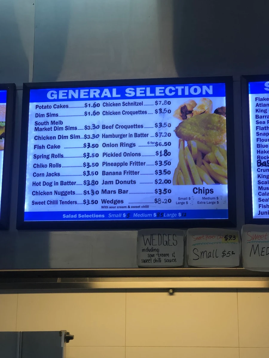 Menu, Rock’n Fish Stables Mill Park