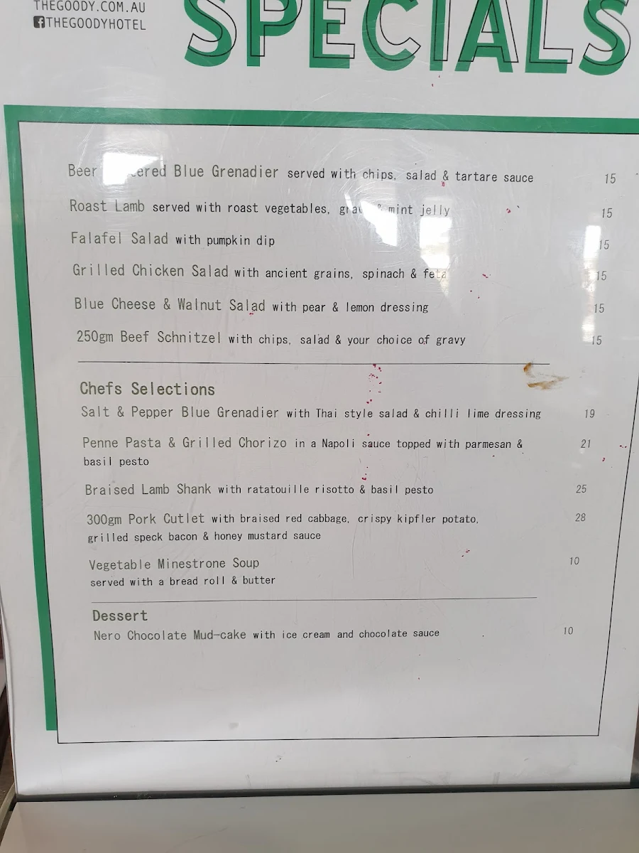 Menu, The Goody