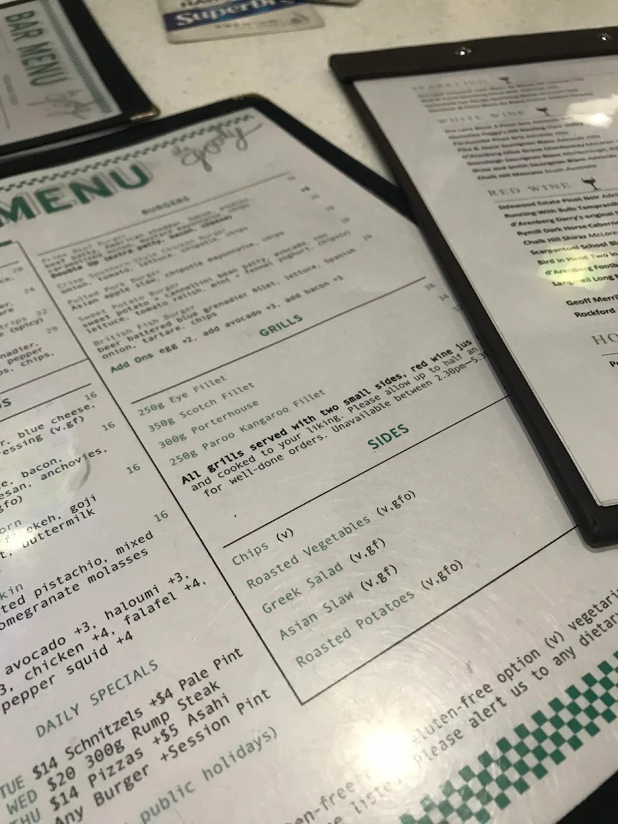 Menu, The Goody