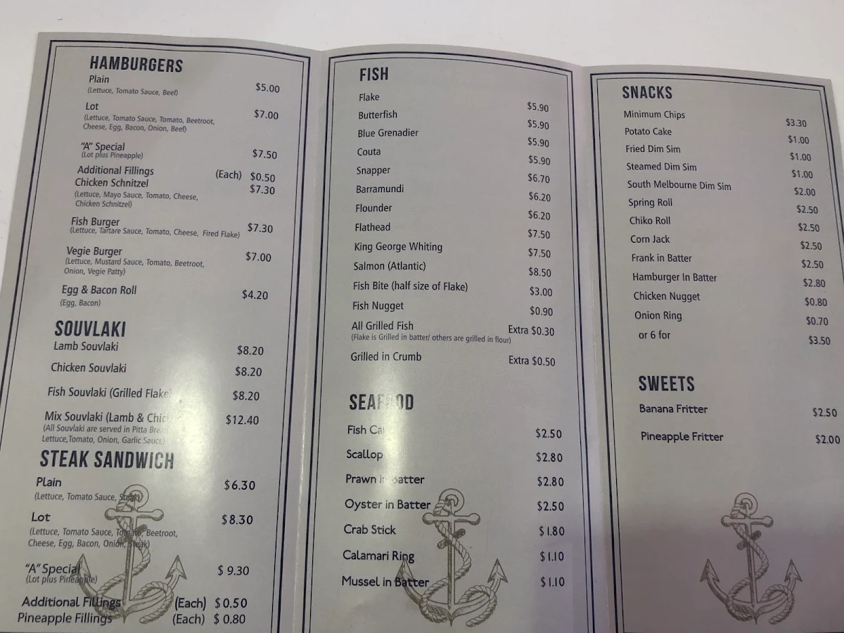 Menu, Lucky Catch