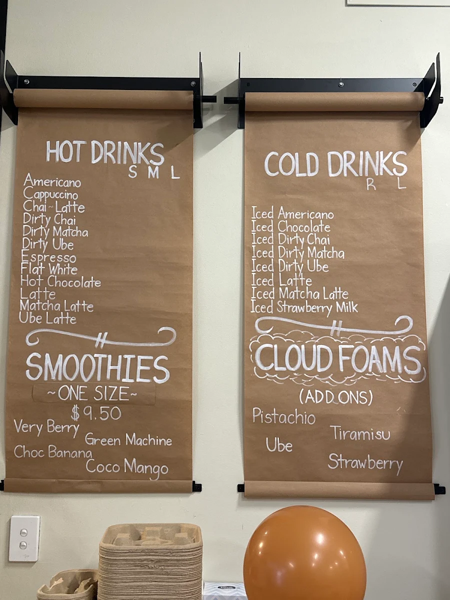 Menu, elise’spresso