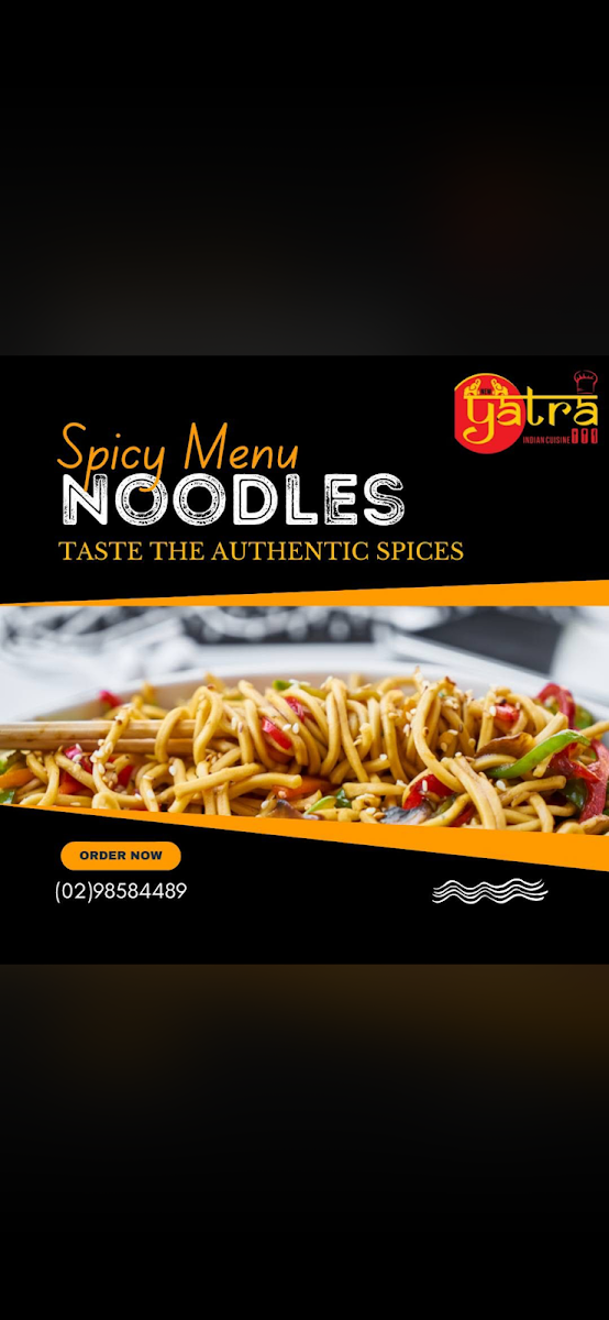 Menu, New Yatra Indian Restaurant