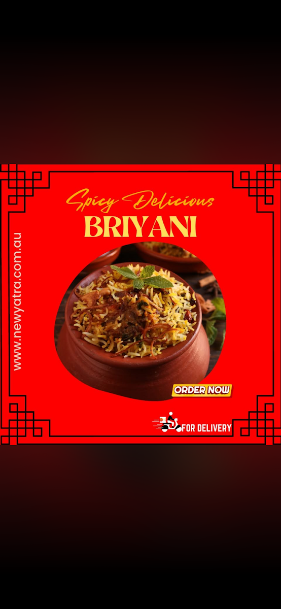 Menu, New Yatra Indian Restaurant