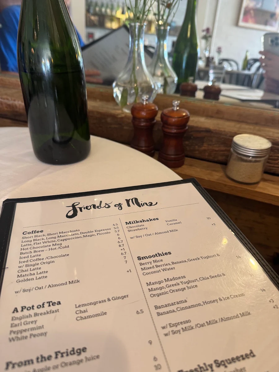 Menu, Friends of Mine