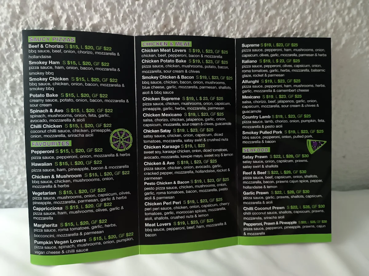 Menu, Supreme Pizza & Pasta