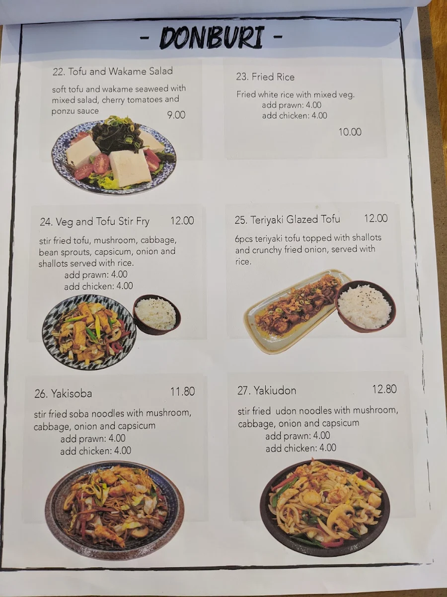 Menu, Koshigaya Kitchen