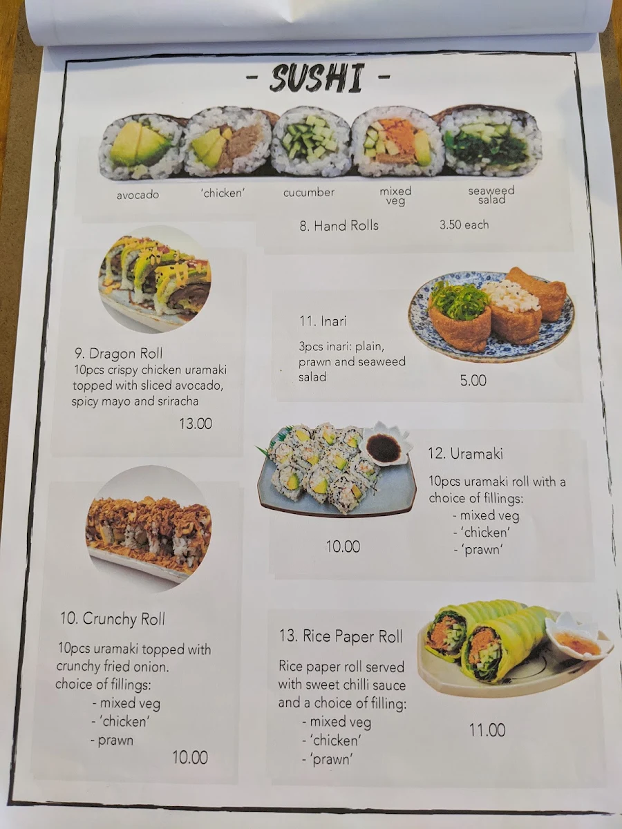 Menu, Koshigaya Kitchen