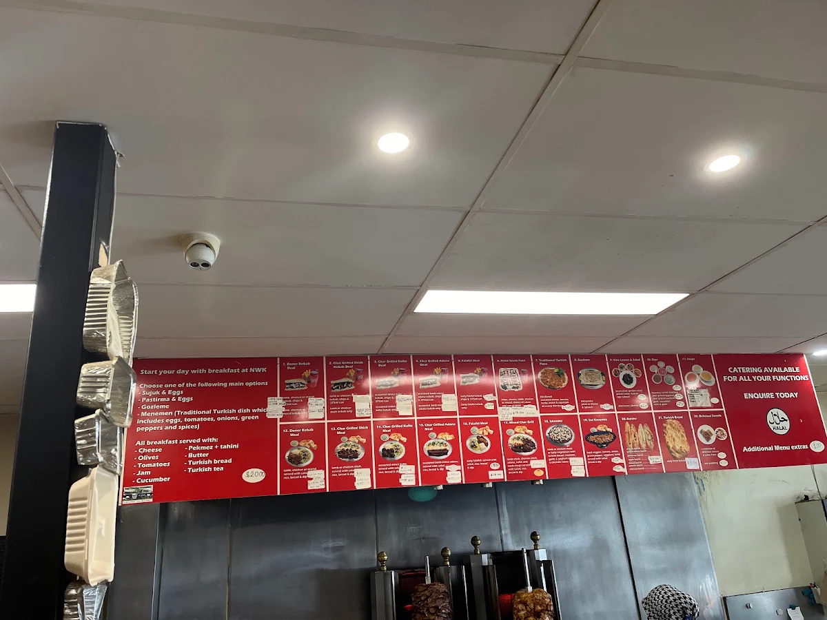 Menu, Narre Warren Kebabs