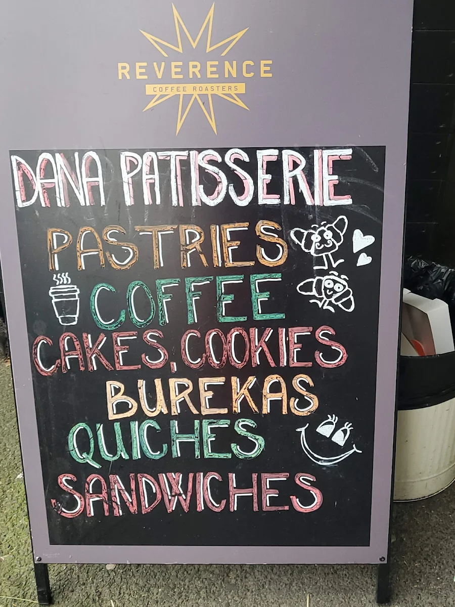 Menu, Dana Patisserie