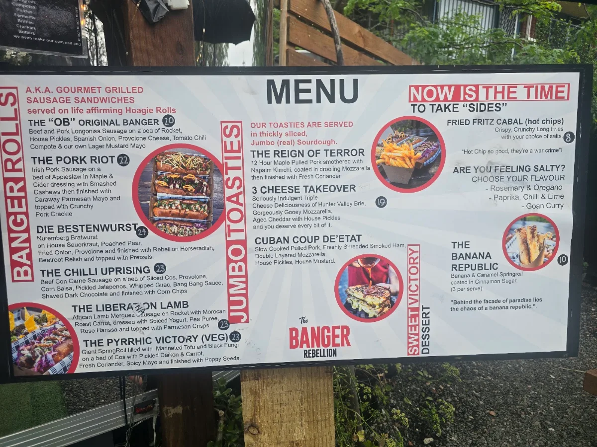 Menu, The Banger Rebellion