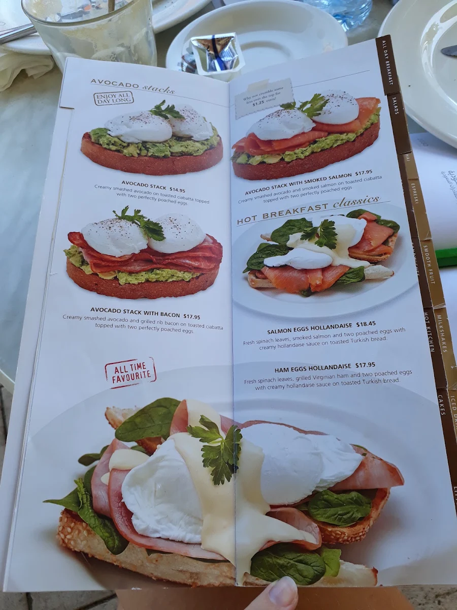 Menu, Dôme Café - Baldivis