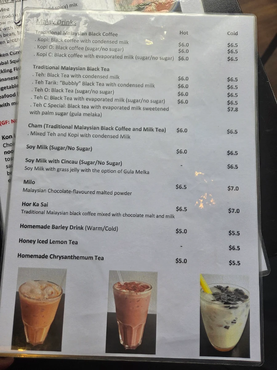 Menu, ccwok